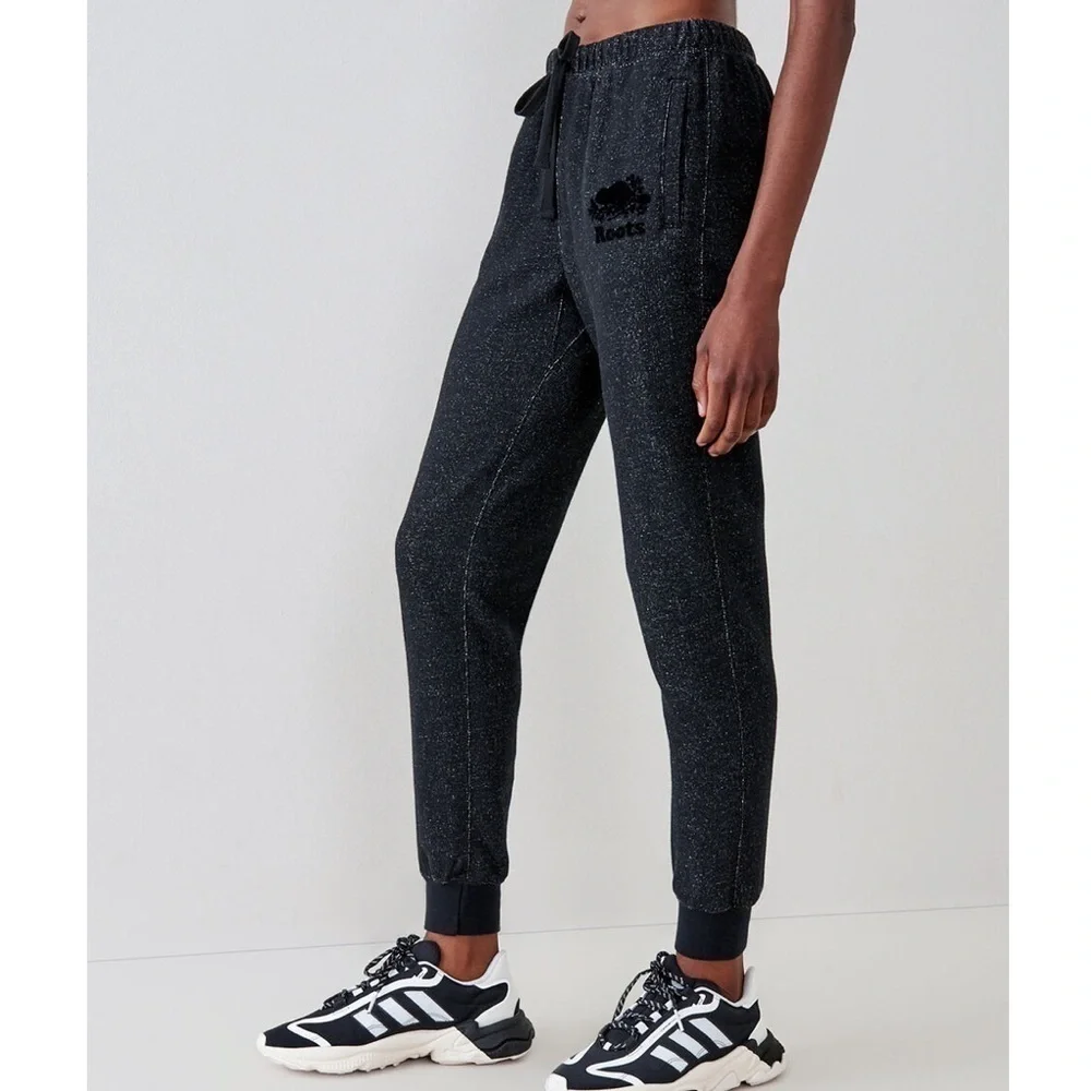 Roots Black Slim Cuff Sweatpant size XS - Picture 2 of 10